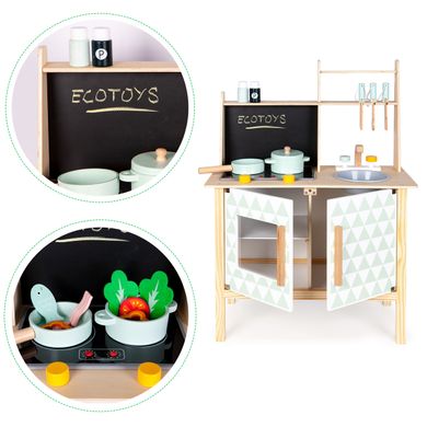 Купить Детская деревянная кухня EcoToys CA12092 + аксесуары (9117) 8