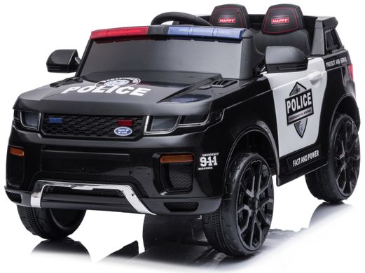 Купити Електромобіль дитячий Lolly Kids LKT-120 police з пультом керування чорний з білим (9669) 1