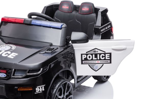 Купити Електромобіль дитячий Lolly Kids LKT-120 police з пультом керування чорний з білим (9669) 9