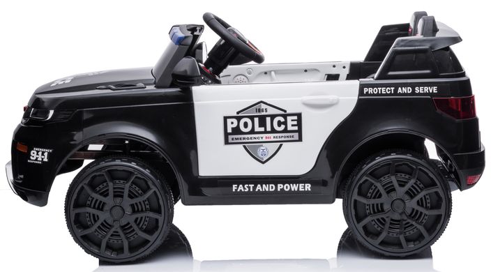 Купить Электромобиль детский Lolly Kids LKT-120 police с пультом управления черный с белым (9669) 5