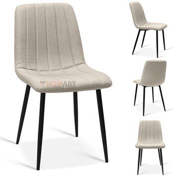 Купить Стулья кухонные комплект 4 шт Homart DC-014T текстиль серый беж (9638) 1