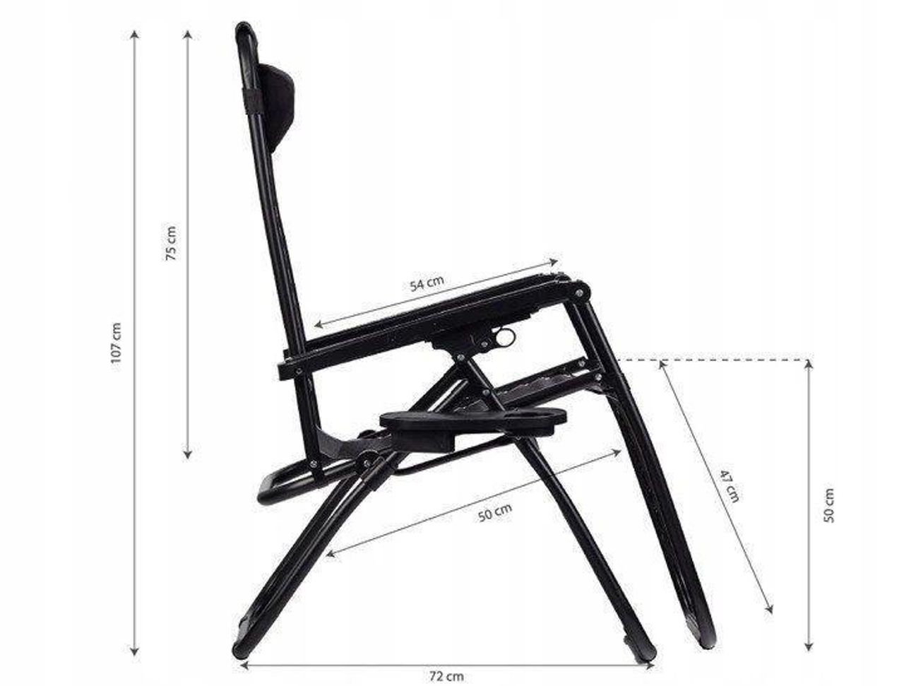 Кресло шезлонг 120 кг