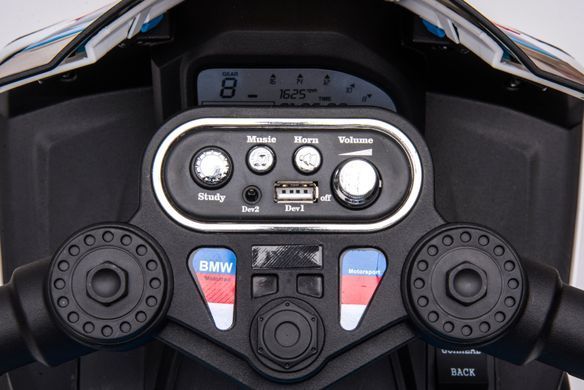 Купить Детский электромотоцикл BMW HP4 Race лицензия белый (10001) 9