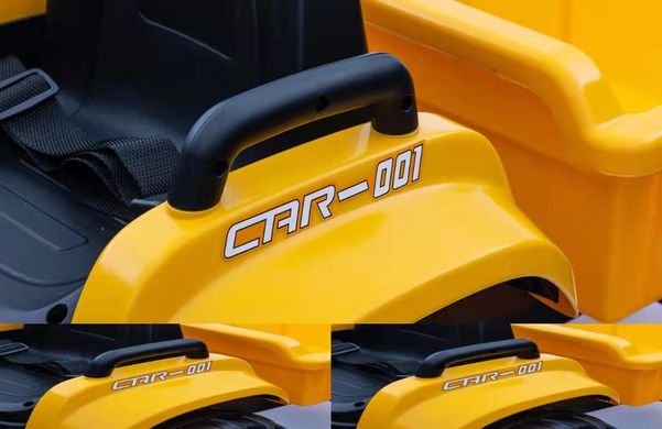 Купить Детский электромобиль трактор с прицепом Lolly Kids LK X100 с пультом управления и мягким сиденьем желтый (9609) 7