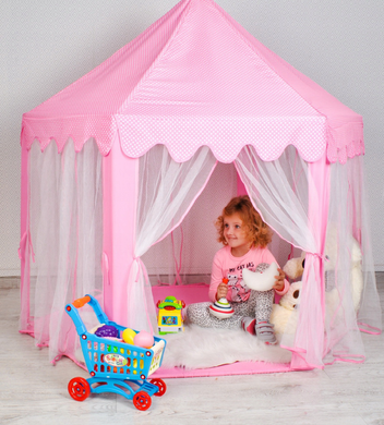 Купить Палатка детская игровая Lolly Kids LK114P розовая + мячики (9681) 4
