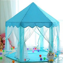 Купить Палатка детская игровая Lolly Kids LK114B голубая + мячики (9683) 1