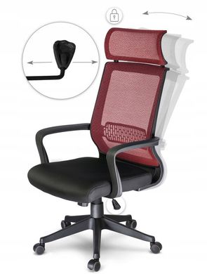 Купити Крісло офісне Nosberg чорний з червоним (9223) 2