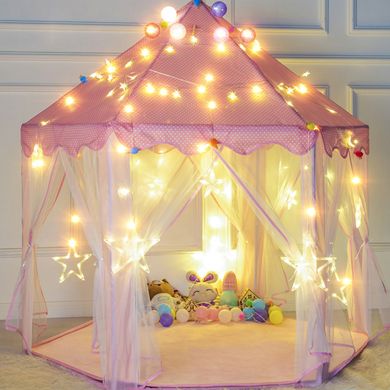 Купить Палатка детская игровая Lolly Kids LK224P розовая + подсветка (9682) 2