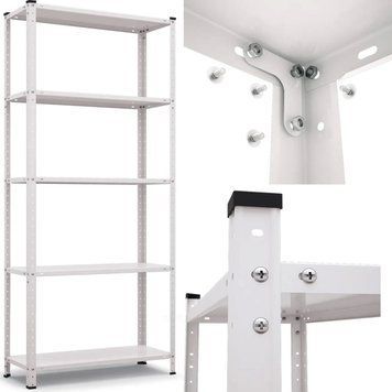 Купить Стеллаж металлический Homart W60-5 165х75х30 см белый (9917) 1