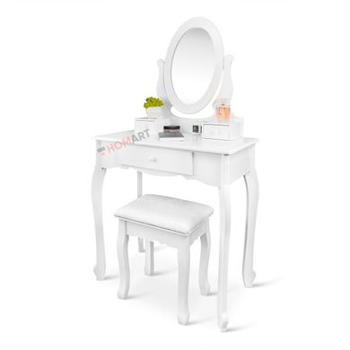 Купить Уценка! Туалетный столик c зеркалом Homart Bianka белый + табурет (9364) 2