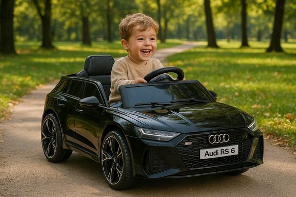 Купить Электромобиль детский AUDI RS 6 лицензия черный (9963) 7