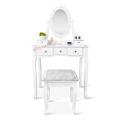 Купити Уцінка ! Туалетний столик з дзеркалом і підсвіткою Homart Denver білий + табурет (9361) 1