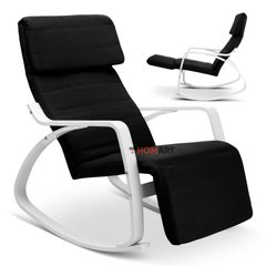 Купити Крісло-гойдалка Homart HMRC-021 чорний з білим (9301) 1