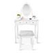Уценка ! Туалетный столик c зеркалом и подсветкой Homart Denver белый + табурет (9361)