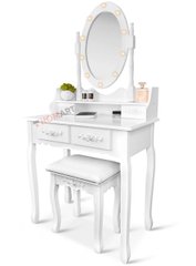 Купити Уцінка ! туалетний столик з дзеркалом і підсвіткою Homart Tioli білий + табурет (9363) 1