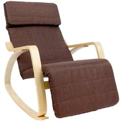 Купити Крісло-гойдалка Homart HMRC-022 коричневий з деревом (9302) 1
