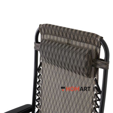 Купить Кресло шезлонг раскладной Homart ZGC-001 3D 120 кг + подстаканник (9520) 8