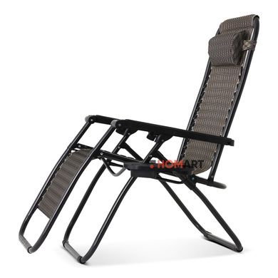 Купить Кресло шезлонг раскладной Homart ZGC-001 3D 120 кг + подстаканник (9520) 5