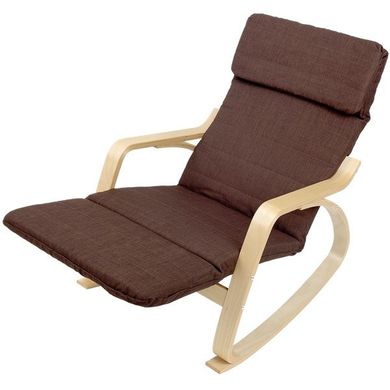 Купити Крісло-гойдалка Homart HMRC-022 коричневий з деревом (9302) 2