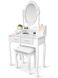 Уценка ! туалетный столик c зеркалом и подсветкой Homart Tioli белый + табурет (9363)