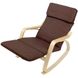 Крісло-гойдалка Homart HMRC-022 коричневий з деревом (9302)