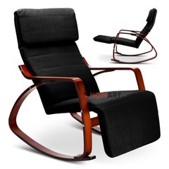 Купить Кресло-качалка Homart HMRC-026 черный с темным деревом (9306) 1