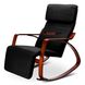Кресло-качалка Homart HMRC-026 черный с темным деревом (9306)