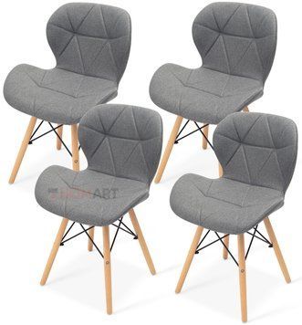 Купити Стільці кухонні комплект 4 шт Homart DC-011T текстиль сірий (9627) 1