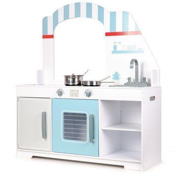 Купить Детская деревянная кухня фудтрак 2в1 EcoToys 7260a + аксесуары (9254) 1