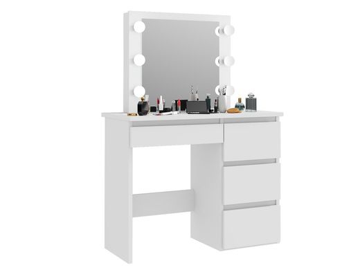 Купити Туалетний столик з дзеркалом і підсвіткою Homart 6 LED білий (9283) 2