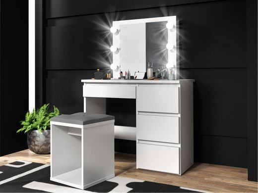 Купити Туалетний столик з дзеркалом і підсвіткою Homart 6 LED білий (9283) 1