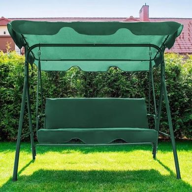 Купить Качеля садовая Homart GSV-03 трехместная зеленая + подушки (9632) 4