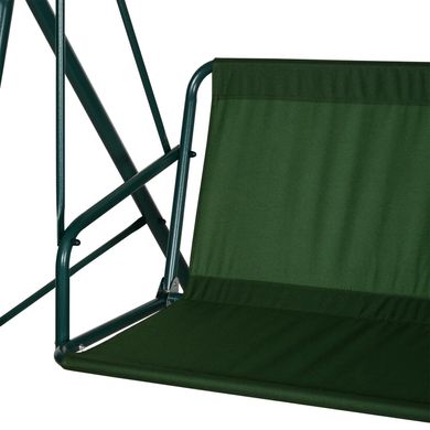 Купити Качеля садова Homart GSV-03 трьохмісна зелена з білим + подушки (9633) 8