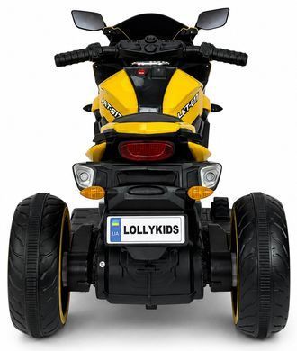 Купить Детский електромотоцикл Lolly Kids LKT-617 с мягким сиденьем и пультом управления желтый (9731) 4