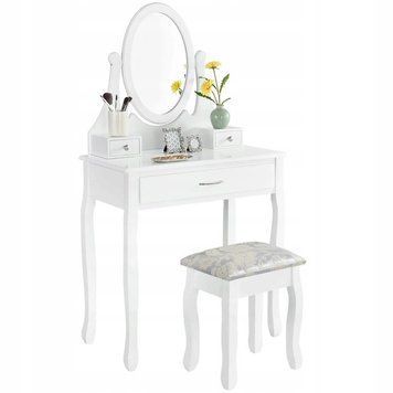 Купить Туалетный столик Wooden Dresser R2 белый + табурет (8054) 1