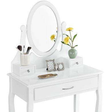 Купить Туалетный столик Wooden Dresser R2 белый + табурет (8054) 2