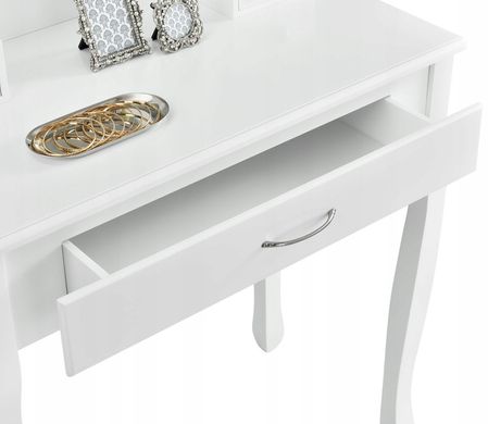 Купить Туалетный столик Wooden Dresser R2 белый + табурет (8054) 5