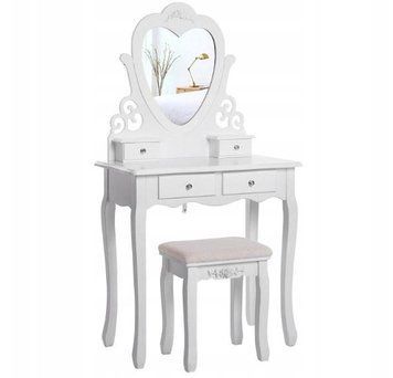 Купить Туалетный столик Wooden Dresser S белый + табурет (3051) 1