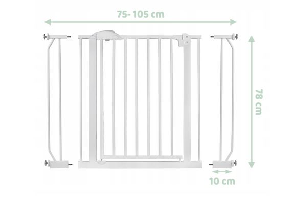 Купить Барьер ворота безопасности для детей 75-105 см Ricokids 7400 (1700) 9